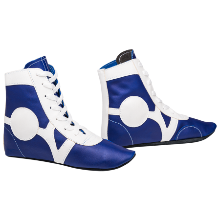Купить Обувь для самбо SM-0102, кожа, синий Rusco в Асбесте 