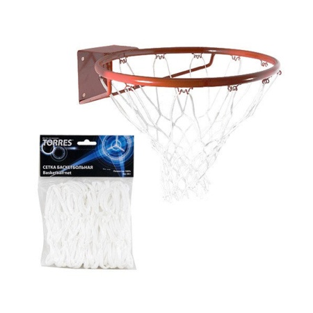 Купить Сетка баскетбольная Torres, нить 4 мм, белая в Асбесте 